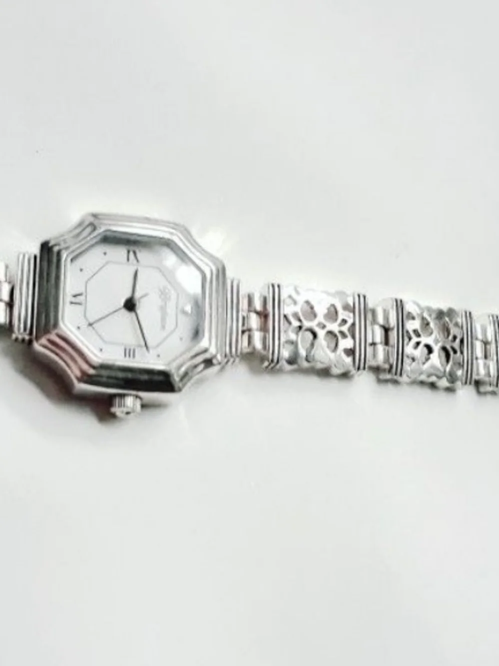 Silver Brighton Women's Octagonal Bracelet Watch - Elegant Silver Watch